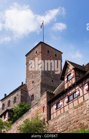 Heidenturm der Kaiserburg, Nürnberg, Mittelfranken, Franken, Bayern, Deutschland Stockfoto