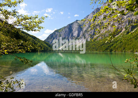 Leopoldsteinersee See in der Nähe von Eisenerz, Steiermark, Österreich, Europa Stockfoto