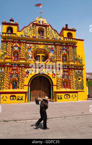 San Andres Xecul Kirche, Guatemala, Mittelamerika Stockfoto