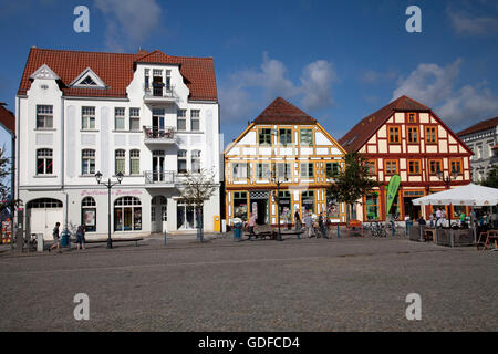 Neuer Markt, klimatischen Kurort der Warener auf See Müritz, Mecklenburgische Seenplatte, Mecklenburg-Vorpommern Stockfoto