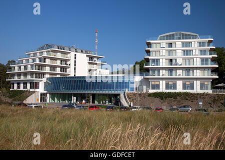 Grand Hotel Kurhaus, Ostsee resort Stadt Ahrenshoop, Fischland, Mecklenburg-Vorpommern Stockfoto