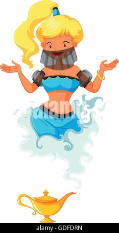 Geist aus der Lampe-Abbildung Stock Vektor