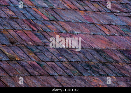 Alte rustikale Metalldach Schindeln Hintergrund Muster Bodie