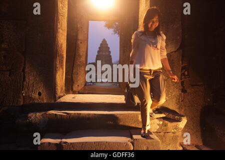 Das Phimai Khmer-Tempel in der Stadt von Phimai nahe der Stadt von Khorat oder Nakhon Ratchasima in der Region Isan im Nordosten Th Stockfoto