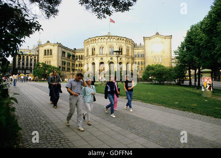 STORTINGET Parlamentsgebäude in Oslo Norwegen Stockfoto