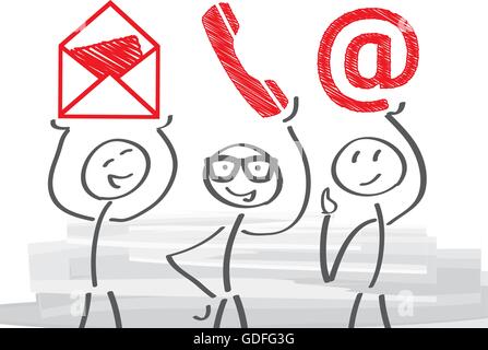 kontaktieren Sie uns - Vektor-illustration Stock Vektor