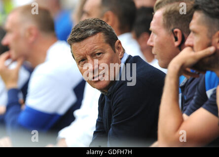 Chesterfield-Manager Danny Wilson während der Vorsaison Freundschaftsspiel im Proact-Stadion, Chesterfield. Stockfoto