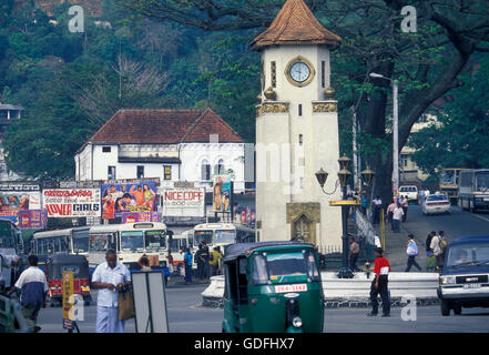 die Kandy Uhrturm in der Stadt Kandy von Sri Lanka in Asien. Stockfoto