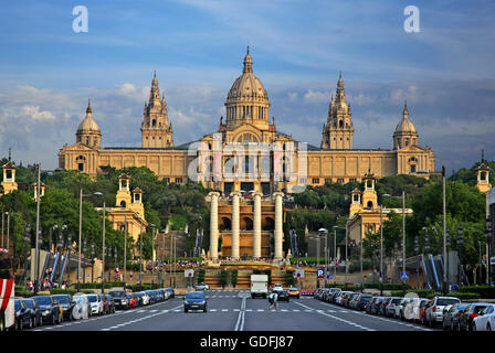 Der Palau Nacional (Museu Nacional d ' Art de Catalunya), Barcelona, Katalonien, Spanien. Stockfoto