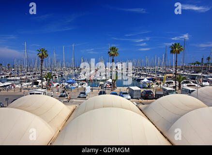 Der Port Olimpic, Barcelona, Katalonien, Spanien. Stockfoto