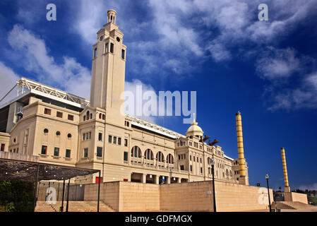 Das Olympiastadion (Estadi Olimpic Lluis Companys), Montjuic, Barcelona, Katalonien, Spanien Stockfoto