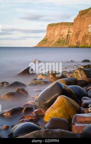 Östlich von Saltburn by-the-Sea, Huntcliff oder Jagd-Klippe Stockfoto