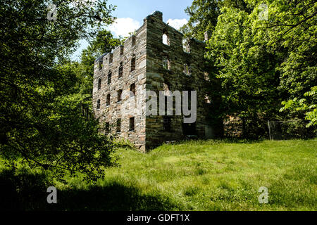 Beverley Mill (Chapman Mühle), breit ausgeführt, die Ebenen, Virginia Stockfoto