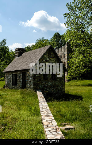 Beverley Mill (Chapman Mühle), breit ausgeführt, die Ebenen, Virginia Stockfoto