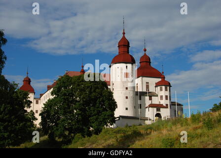 Lacko Schloss in Schweden Ansicht vom Land, historische Burg im 17. Jahrhundert erbaut Stockfoto