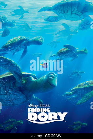 Erscheinungsdatum: 17. Juni 2016 Titel: Suche nach Dory STUDIO: Pixar Animation DIRECTOR: Andrew Stanton, Angus MacLane PLOT: freundlich aber vergesslich blue Tang Fisch vereint mit ihren lieben und jeder lernt ein paar Dinge über die wahre Bedeutung der Familie auf dem Weg. Darsteller: Ellen DeGeneres, Albert Brooks, Ed O'Neill (Credit: C Pixar/Unterhaltung Bilder /) Stockfoto