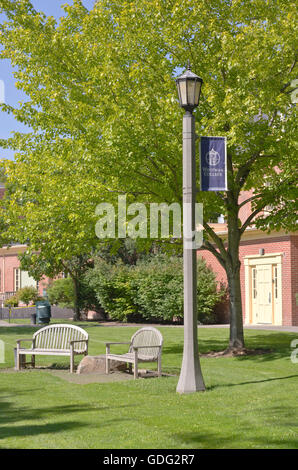 Whitman College Gebäude und Park im US-Bundesstaat Washington Wala Wala. Stockfoto