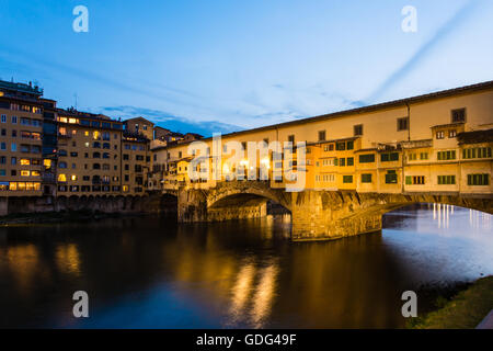 Ponte Vecchio Brücke Stockfoto