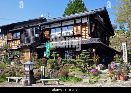 Haus in Poststraße, Kiso-Tal, Japan Stockfoto