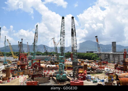 Baustelle in Hong Kong, China Stockfoto