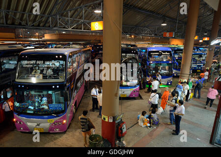 der Bus terminal Mor Chit in der Stadt von Bangkok in Thailand in Suedostasien. Stockfoto