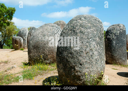 Cromlech von Almendres - Evora - Portugal Stockfoto