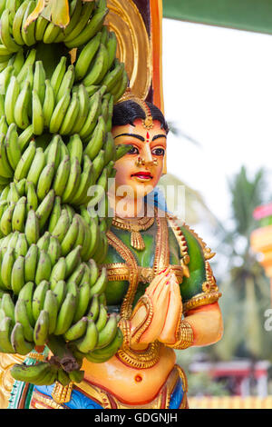 Hindu-Tempel Sri Muthumariamman Thevasthanam bei Matale in Sri Lanka Stockfoto