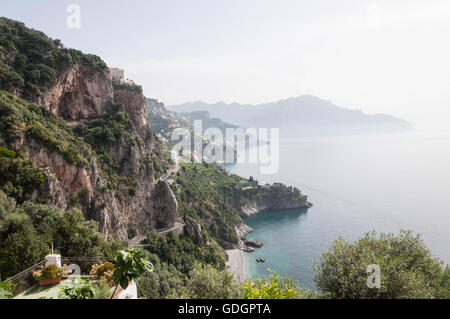 Von Conca dei Marini, Amalfiküste, Kampanien, Italien Amalfi entfernt Stockfoto