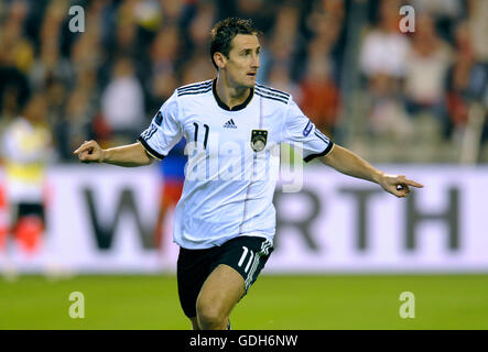 Torjubel Miroslav Klose jubelt nach seinem Tor, 0-1, UEFA Fußball-Europameisterschaft 2012-Qualifikation Stockfoto