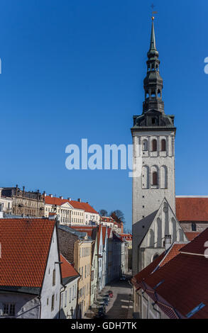 St. Olaf Church in der Altstadt von Tallinn, Estland Stockfoto