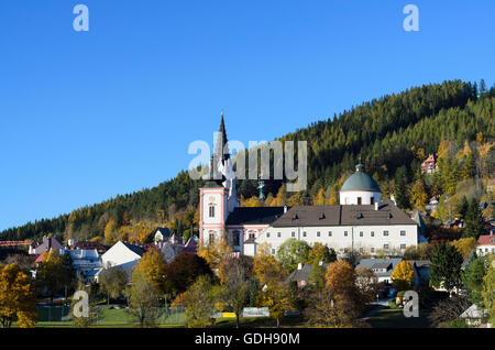 Mariazell: Wallfahrtskirche Basilika Geburt der Maria, Österreich, Steiermark, Steiermark, Obere Steiermark Stockfoto