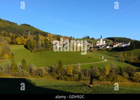 Mariazell: Wallfahrtskirche Basilika Geburt der Maria, Österreich, Steiermark, Steiermark, Obere Steiermark Stockfoto