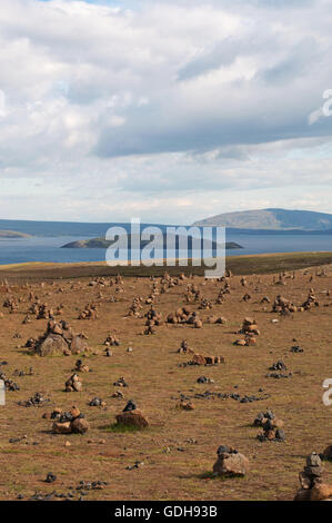 Island: Rock Burgen in Thingvellir, zentrale Lage in Island Geschichte für das erste Parlament der Welt zusammengebaut 930 n. Chr. Stockfoto