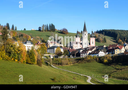 Mariazell: Wallfahrtskirche Basilika Geburt der Maria, Österreich, Steiermark, Steiermark, Obere Steiermark Stockfoto