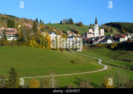 Mariazell: Wallfahrtskirche Basilika Geburt der Maria, Österreich, Steiermark, Steiermark, Obere Steiermark Stockfoto