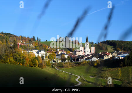 Mariazell: Wallfahrtskirche Basilika Geburt der Maria, Österreich, Steiermark, Steiermark, Obere Steiermark Stockfoto