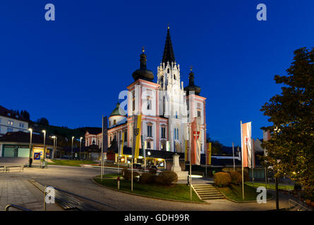 Mariazell: Wallfahrtskirche Basilika Geburt der Maria, Österreich, Steiermark, Steiermark, Obere Steiermark Stockfoto