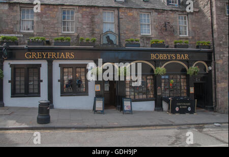 Greyfriars Bobbys Pub Wachszieher Zeile Edinburgh Schottland Stockfoto