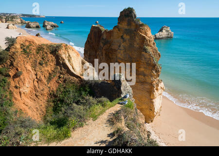 Praia Dos Três Castelos, Portimao, Algarve, Portugal Stockfoto