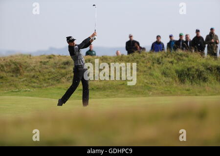 South Ayrshire, Schottland. 17. Juli 2016. Henrik Stenson (SWE) Golf: Henrik Stenson aus Schweden am 15. Loch während der Endrunde der 145. British Open Championship auf dem Old Course, Royal Troon Golf Club in South Ayrshire, Schottland. Bildnachweis: Koji Aoki/AFLO SPORT/Alamy Live-Nachrichten Stockfoto