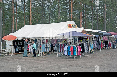 Morokulien Grenze zwischen Norwegen und Schweden, Markt Stockfoto