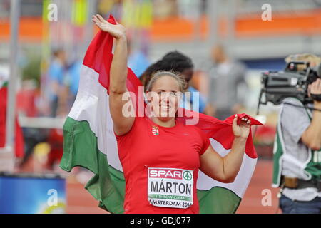 Amsterdam, Niederlande: 7. Juli 2016 setzen Anita Marton 2. in der Aufnahme an der Amsterdam-Europa-Meisterschaft Stockfoto