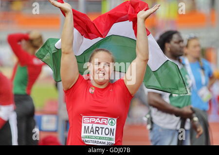 Amsterdam, Niederlande: 7. Juli 2016 setzen Anita Marton 2. in der Aufnahme an der Amsterdam-Europa-Meisterschaft Stockfoto