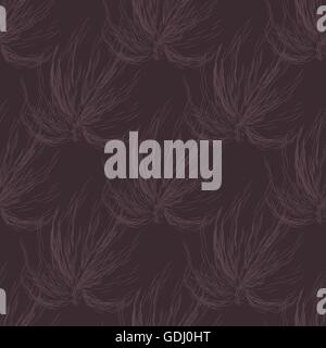 Handgezeichnete nahtloser schwarzen und weißen Hintergrund. Stock Vektor