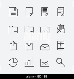 Satz von Business Symbole Umriss Vektor-illustration Stock Vektor