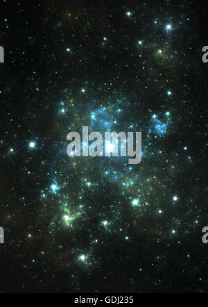 Blaue Nebel im Deep space Stockfoto