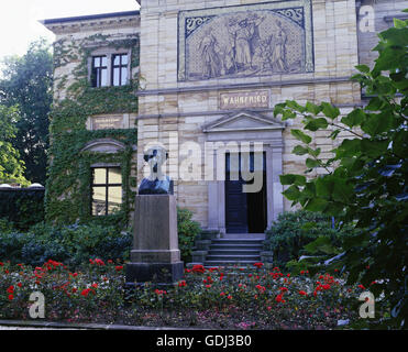 Geographie / Reisen, Deutschland, Bayern, Bayreuth, Museen, Richard-Wagner-Museum, Villa Wahnfried, Außenansicht, Stockfoto