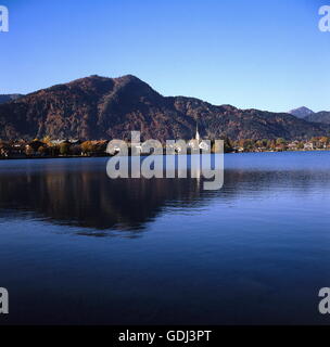 Geographie / Reisen, Deutschland, Bayern, Rottach-Egern, Blick über den Tegernsee nach Rottach Egern Stockfoto