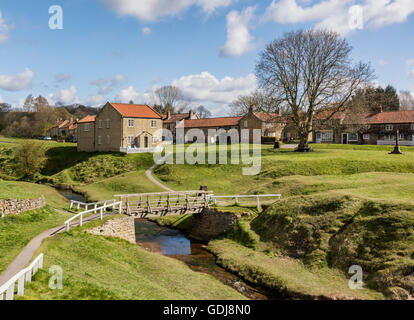 Hutton Beck durch Hutton-le-Hole Dorf Stockfoto