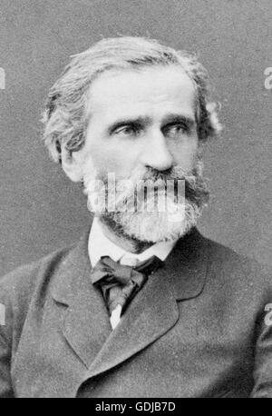 Verdi. Porträt des italienischen Komponisten Giuseppe Verdi (1813-1900) von Ferdinand Mulnier, c.1870-1880. Stockfoto